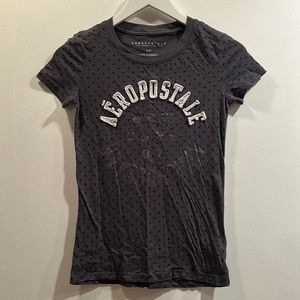 Grey Aeropostale with glossy writing. Size S/P